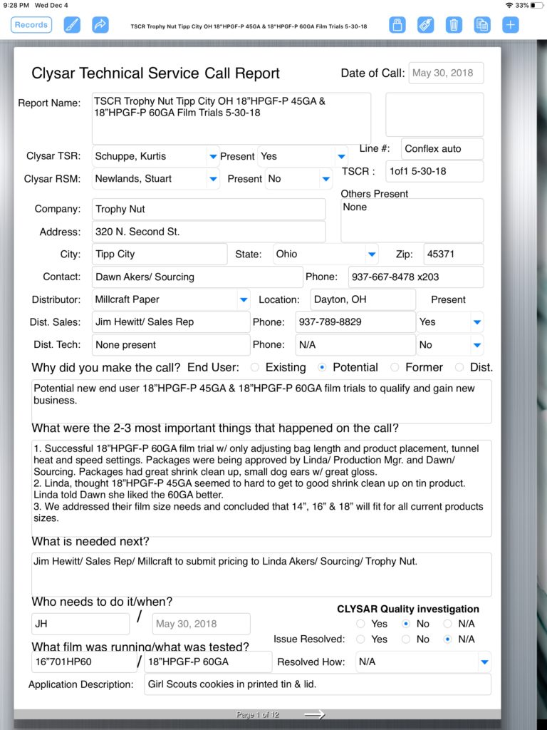 Generate Sales Call Reports With Your iPad  Form Connections With Regard To Sales Rep Visit Report Template